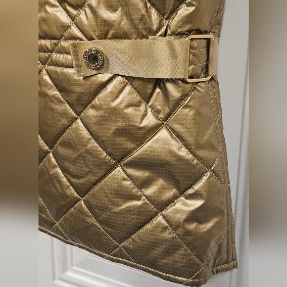 Lauren by Ralph Lauren Metallic gold white Reversible Quilted Vest size L - Picture 2 of 16